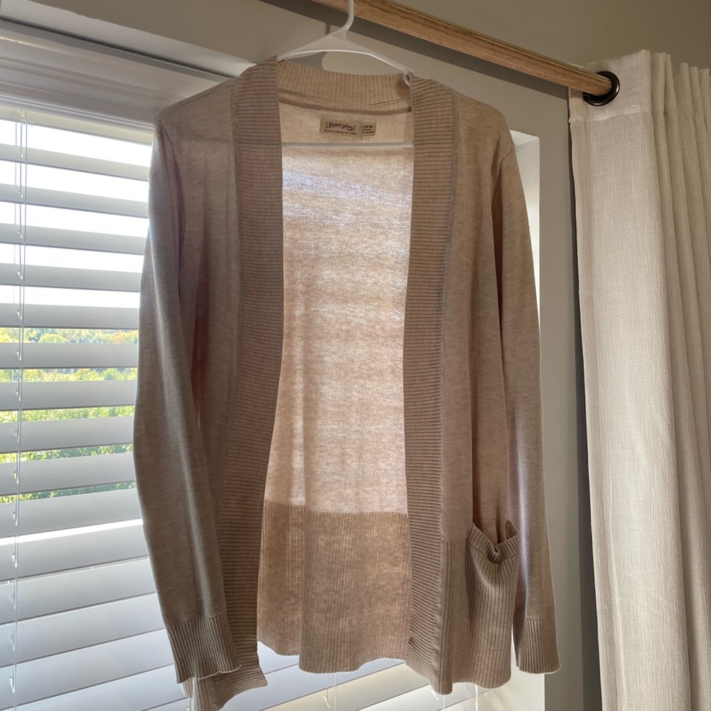 LARGE Light beige Faded Glory cardigan